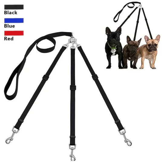 3-in-1 Dog Leash Padded Grip for Walking, Travel & Outdoor Control