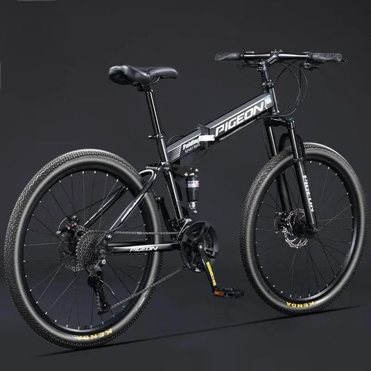 27.5-Inch Folding Mountain Bike – Off-Road, Shock-Absorbing Bicycle with Disc Brakes