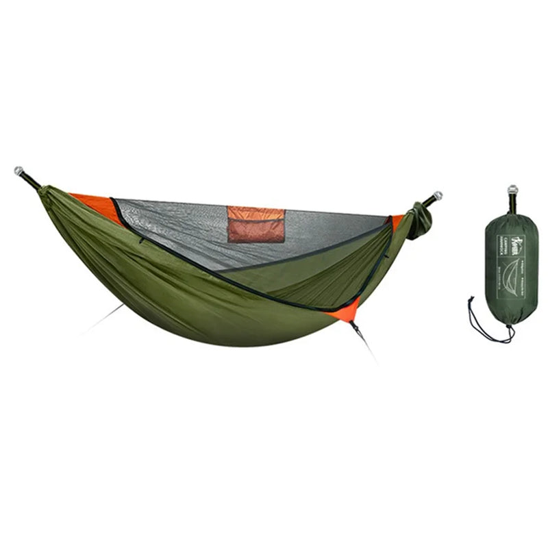 Load image into Gallery viewer, Portable Mosquito Net Hammock – Anti-Rollover, Quick Open Design for Outdoor Comfort
