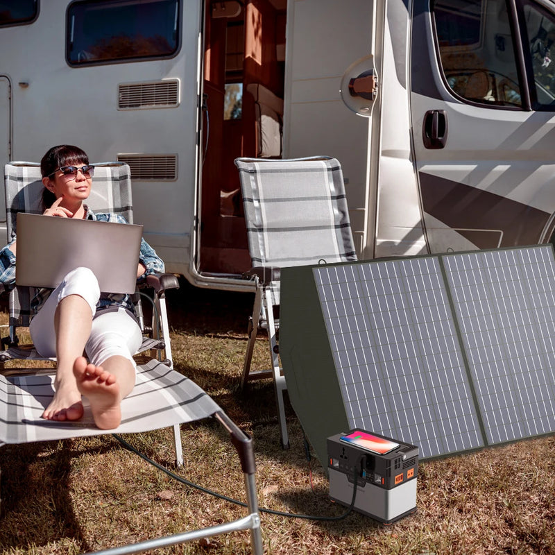 Load image into Gallery viewer, ALLPOWERS 100W/200W Foldable Solar Panel | Portable Solar Battery Charger | Power Station Compatible

