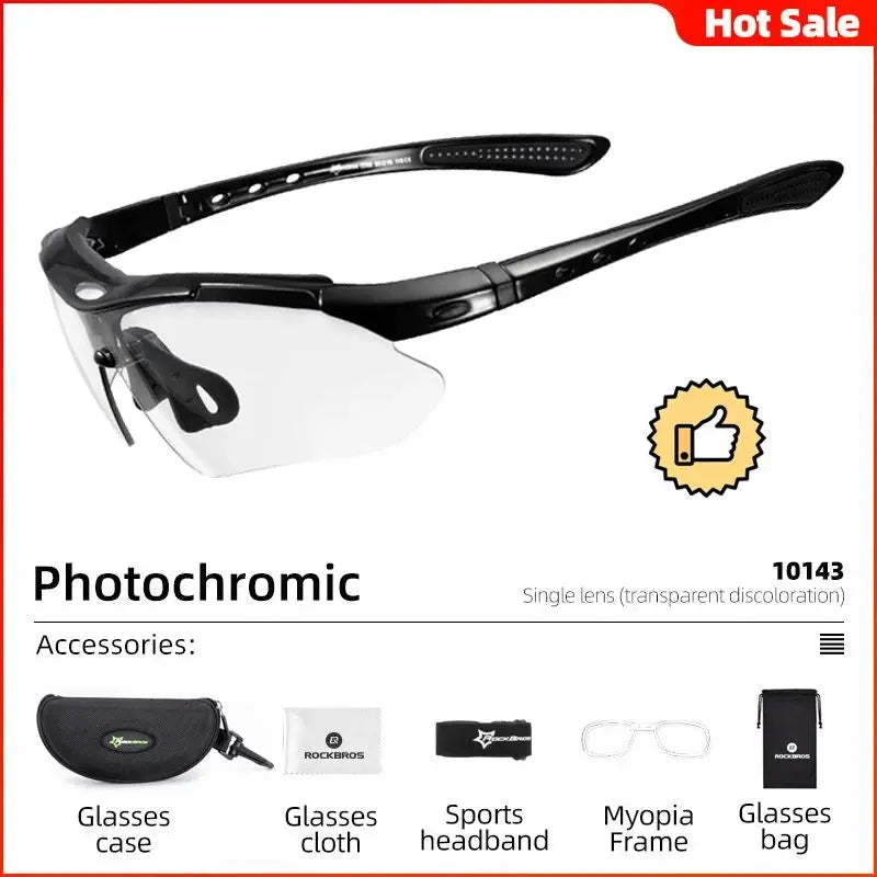 Load image into Gallery viewer, ROCKBROS Photochromic Cycling Glasses – Smart Protection for Every Ride
