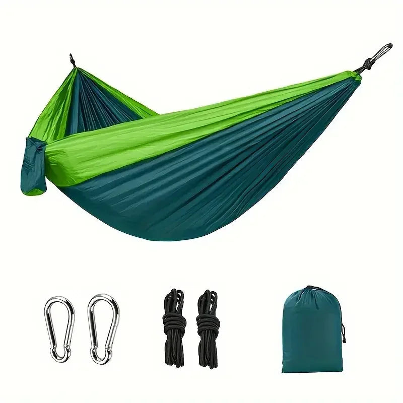 Load image into Gallery viewer, Lightweight Camping Hammock with Tree Straps – Tear-Resistant Nylon Gear for Outdoor &amp; Indoor Use
