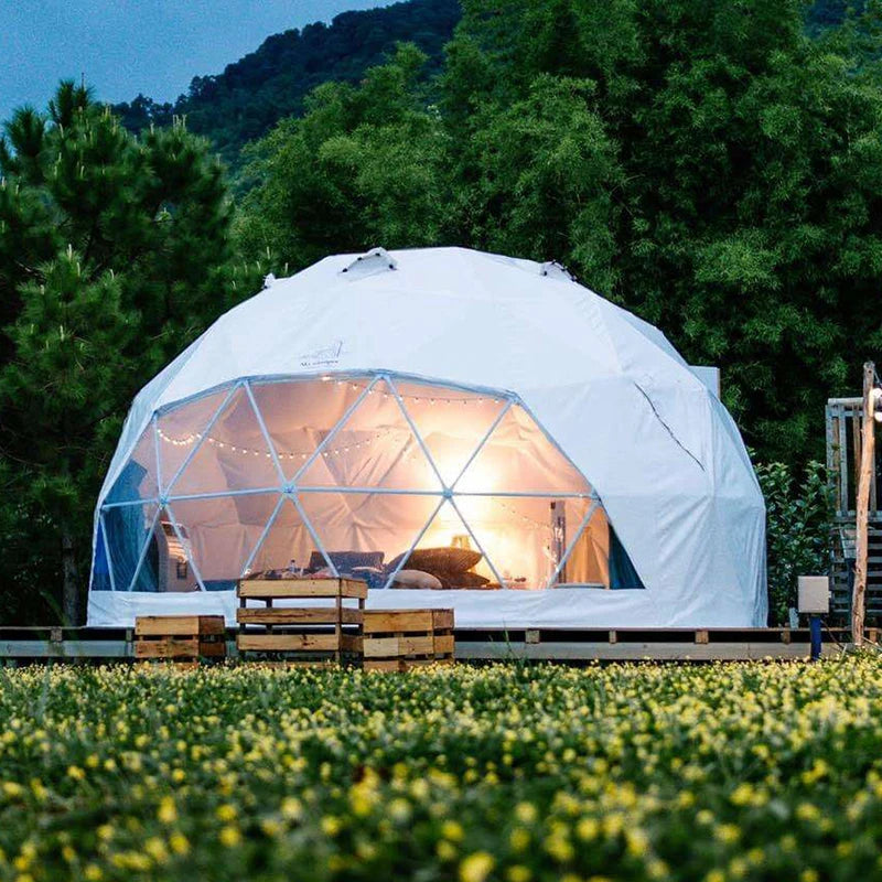 Load image into Gallery viewer, Geodesic Dome Manor greenhouse Tent Leisure Resort Vacation Outdoor Glamping Round Tent Transparent Starry Sky Luxury Hotel Dome
