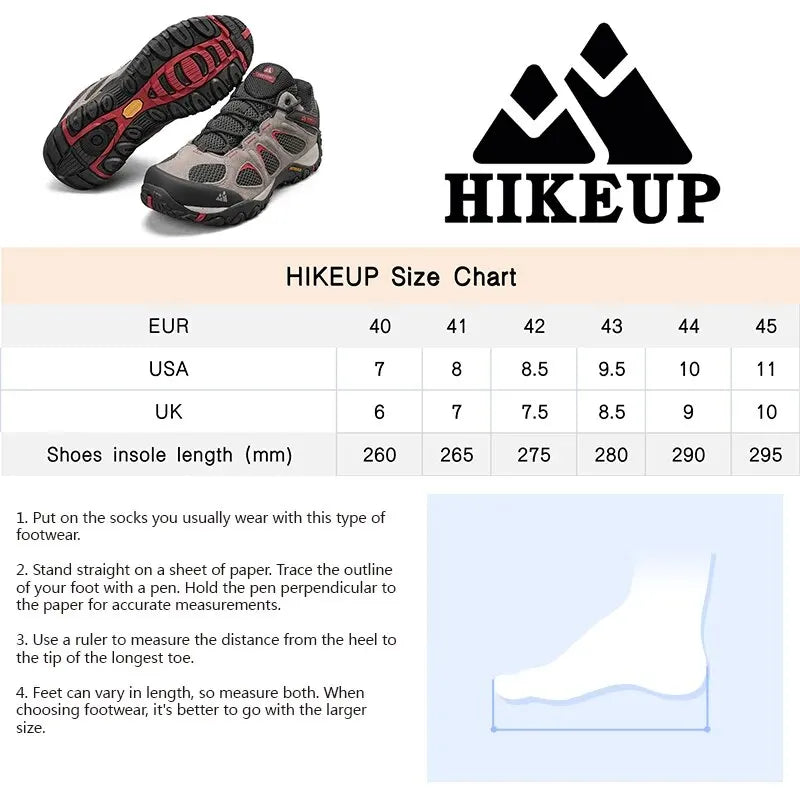 Load image into Gallery viewer, HIKEUP Men’s Breathable Splashproof Hiking Shoes – Versatile Mountain Climbing &amp; Hunting Sneakers
