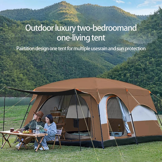 2025 Upgraded 4-Season Family Camping Tent – Spacious, Waterproof Shelter for Outdoor Adventures