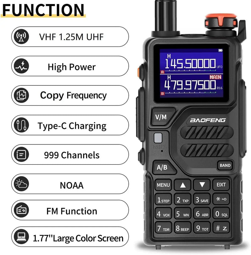 Load image into Gallery viewer, 1/2x Baofeng UV-K5 PLUS Walkie Talkie Multi Band Wireless Copy Frequency NOAA Type-C Long Range Upgraded UV 5R K5 Pro Ham Radio
