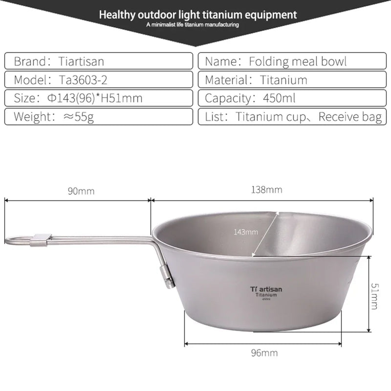 Load image into Gallery viewer, Titanium Sierra Cup | Ultralight Foldable Camping Bowl | 300ml &amp; 450ml Outdoor Hot Cold Cup
