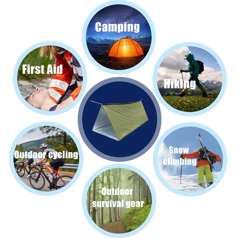 Load image into Gallery viewer, 2-Person Emergency Survival Tent – Waterproof, Heat-Retaining Shelter for Camping &amp; Escape Preparedness
